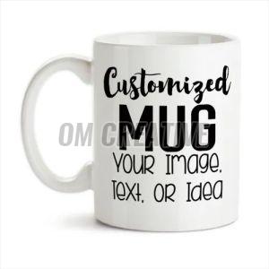 Ceramic Custom Printed Mugs, Color : White