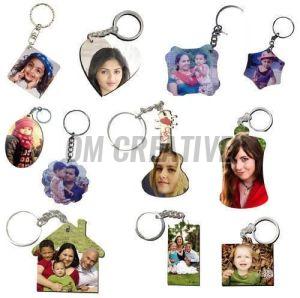 Photo Printed Polished PVC Customized Key Chain, Shape : Customised