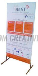 Printed Iron Banner Stand For Promotional Use