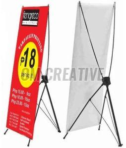 Printed Aluminum X Banner Stand For Promotional