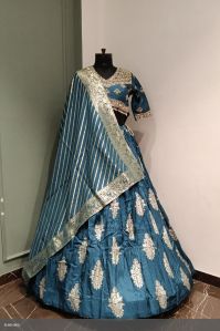 Blue Lehenga Choli, Design : Embroidery