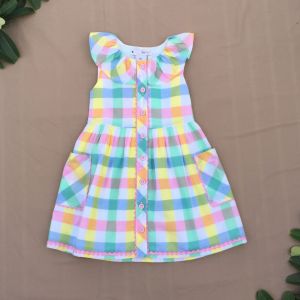 Girls Cotton Pocket Frock