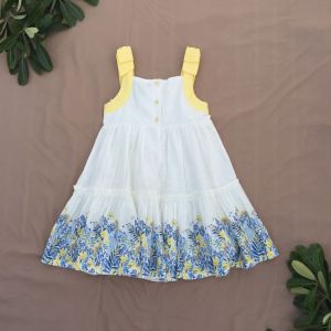 Girls Sleeveless Printed Frock