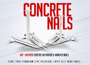 M.S Polished Galvanized Concrete Nail, Length : 20-30cm, 30-40cm, 40-50cm, 50-60cm, 60-70cm, 70-80cm