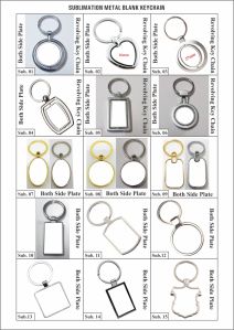 Alloy Steel Polished Sublimation Metal Keychain, Shape : Multishape