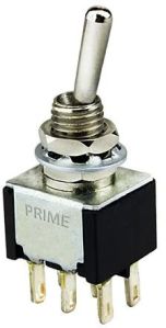 Smi Brass Power Coated Dpdt Mini Toggle Switch, Shape : Rounded