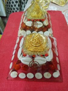 Polished Orgone Laxmi Pyramid For Wealth