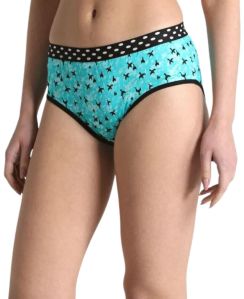 Cotton Mid Waist Bird Printed Hipster Panty