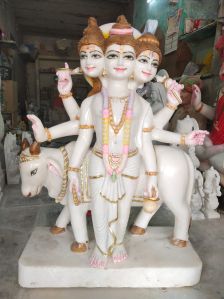 Marble Dattatreya Statue