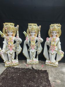 Polished Plain Marble RAM Darbar Statue For Worship