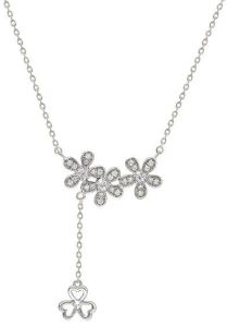 Silver Crystal Garland Necklace