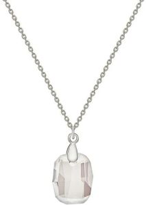 Silver Glass Glow Pendant With Chain