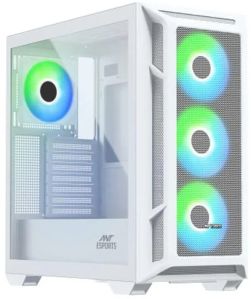 Ant Esports 611 Air Argb ATX Mid Tower Cabinet (White)
