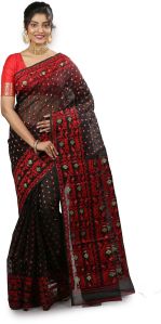 Black Dhakai Jamdani Saree