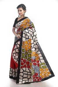 Pure Silk Hand Painted Saree\'s