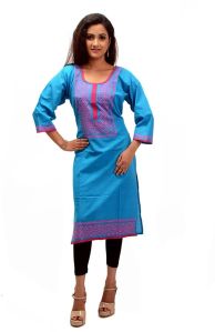 Stylist Gujrati Stitch Cotton Kurti