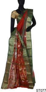 Trendy Exclusive Sarees, Color : Orange