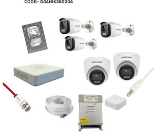 Hikvision 3K Colorvu CCTV 3 Bullet 2 Dome Camera Kit Full Combo