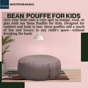 Bean Pouffe For Kids Premium Cream Bean Bag