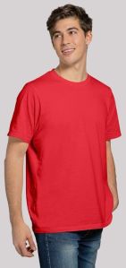 180GSM BIO WASH CRIMSON RED PLAIN MEN'S T SHIRT