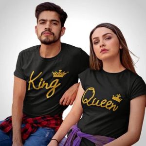 COUPLE T-SHIRT I AM HER KING HIS QUEEN