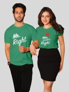 COUPLE T-SHIRT MR RIGHT MRS ALWAYS RIGHT