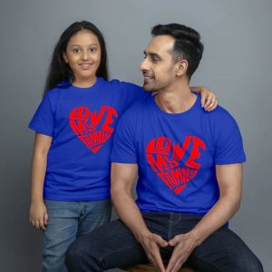 DAD & DAUGHTER T-SHIRT LOVE MY FAMILY