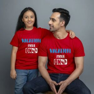 DAD & DAUGHTER T-SHIRT VACATION MODE ON