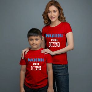 MOM & SON T-SHIRT VACATION MODE ON