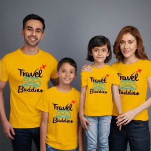 MOM DAD SON & DAUGHTER T-SHIRT TRAVEL BUDDIES