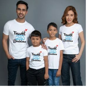 MOM DAD SON & SON T-SHIRT TRAVEL BUDDIES