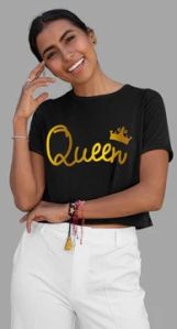 QUEEN ALL GOLD CROP TOP