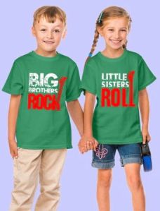 SIBLING T-SHIRT BIG BROTHER ROCKS LITTLE SISTER ROLLS