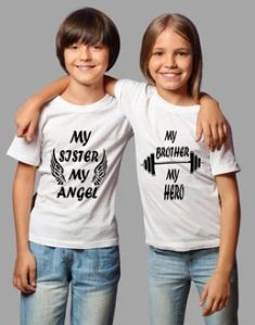 SIBLING T-SHIRT MY SISTER MY ANGEL MY BROTHER MY HERO