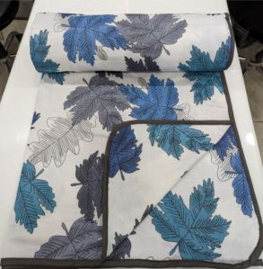 Leaves Print Cotton Dohar Blanket