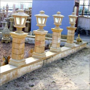 Sandstone Lamp Pillar, Color : Brown