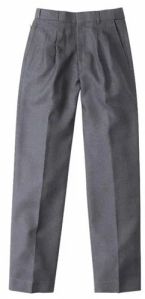 Cotton Plain Grey School Uniform Pant