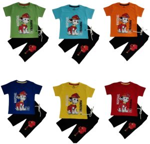 Bio Wash Kids Top Bottom Set, Color : Black, Blue, Brown, Creamy, Green, Orange, Red