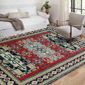 Printed Jute Hand Knotted Bedroom Carpets, Shape : Rectangular