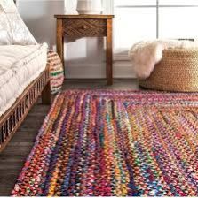 Attractive Pattern Handloom Cotton Carpet For Homes