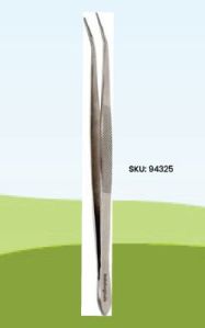 Stainless Steel Dental Tweezer, Color : Silver