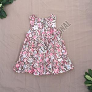 Casual Wear Girls Cotton Frock, Age : 7-10years, 5-7years