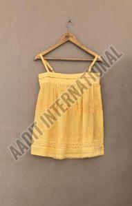 Embroidered Lace Sleeveless Beachwear Top, Age : Adults