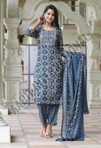 Rayon Kurti Pant Dupatta Set, Gender : Female