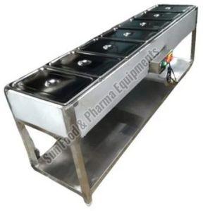 5 Rectangle Pot Bain Marie For Canteen, Hotel, Restaurants