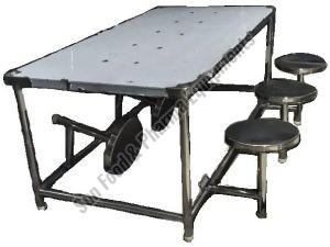 Plain Stainless Steel 6 Seater Dining Table For Restaurant, Hotel