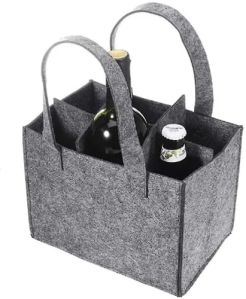 Plain Felt Wine Bottle Bags, Shape : Rectangular