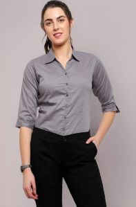 Polyester Plain Ladies Formal Shirts, Technics : Machine Made