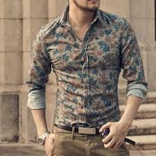 Printed Cotton Mens Casual Shirts, Technics : Machine Made