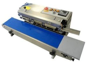 Stainless Steel Semi Automatic Continuous Pouch Sealing Machine, Voltage : 220-420 Volt